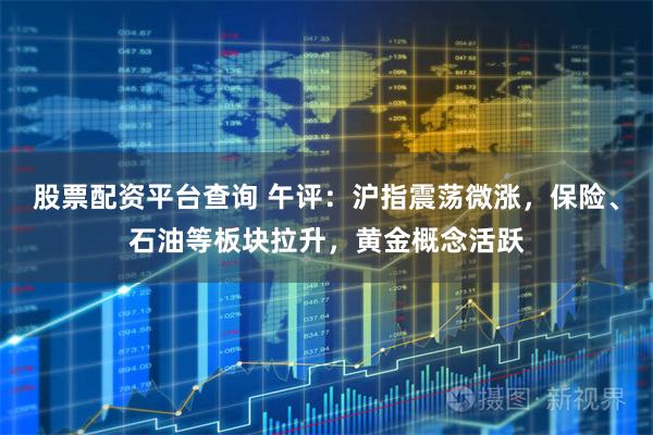 股票配资平台查询 午评：沪指震荡微涨，保险、石油等板块拉升，黄金概念活跃