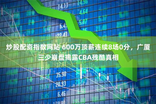 炒股配资指数网站 600万顶薪连续8场0分，广厦三少崩盘揭露CBA残酷真相